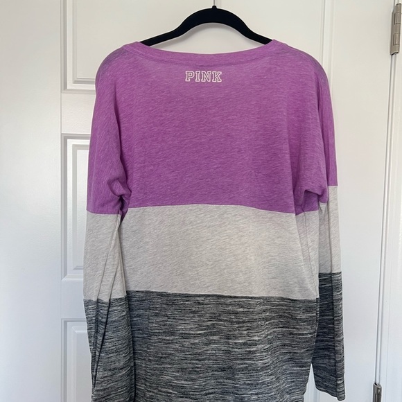 PINK Victorias Secret Women’s Color Blocked Shirt Size Small - Picture 4 of 5